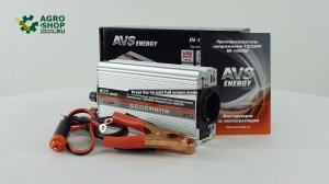 Автомобильный инвертор AVS 12В 220В IN-1000Вт, евророзетка, USB