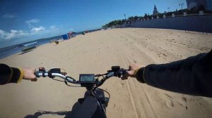 Sandbike. Tracked scooter testdrive