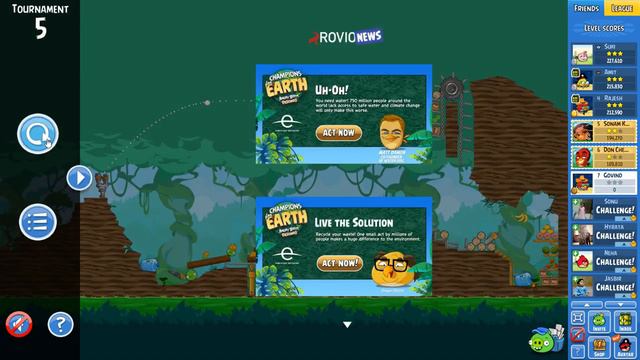 Angry Bird Friends Champions for Earth Tournaments Level 5 Week 175 - High Score 2,20,980 смотреть онлайн