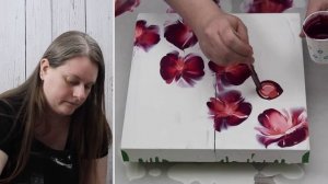 (596) Amazing Peach and Plum Balloon Dip Technique Painting