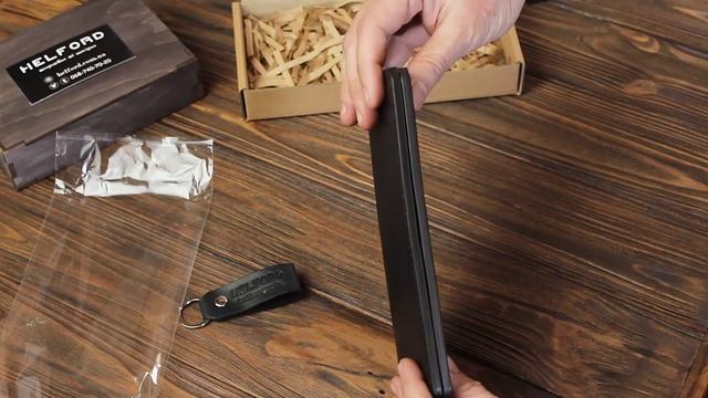 Портмоне (купюрник) кожаное черное ручной работы HELFORD Брайтон blk. Видео обзор кожаного портмоне смотреть онлайн