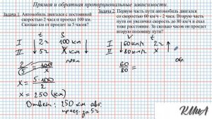 Прямая и обратная пропорциональная зависимость. Урок 1.