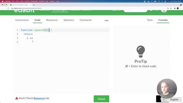 DevTips Daily: Edabit JavaScript coding challenge - Fixing Syntax errors