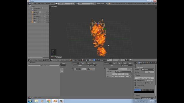 How to make fire and smoke in the blender game engine No python