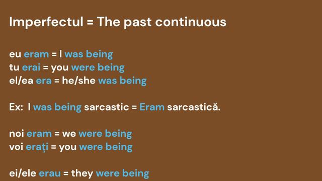 The verb - To Be in Romanian (the present, the past simple, the past continuous, the future) смотреть онлайн
