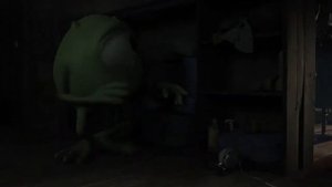 Mike and Sulley scaring police officers ending scene (Monsters University 2013)