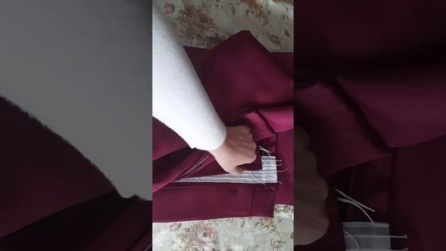 Шторы. Ткань для штор блекаут 8132 V-201 цвет сливово-пурпурный.