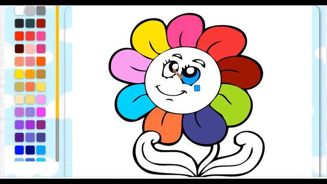 How to colorагд chamomile drawing .Как раскрасить рисунок ромашки смотреть онлайн