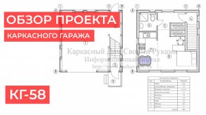 Краткий обзор рабочей документации проекта каркасного гаража КГ-58