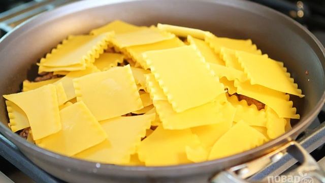 Быстрая лазанья на плите