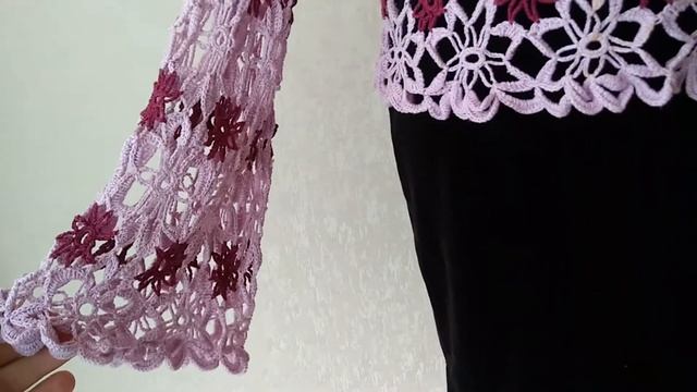 БЛУЗКА С РАСКЛЕШЕННЫМИ РУКАВАМИ СКАЗОЧНЫЙ АЖУР Мастер класс