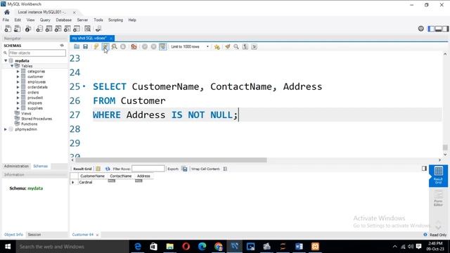 HOW TO USE IS NOT NULL IN MYSQL.PART -41