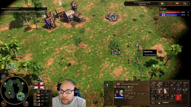 Age of Empires 3 Definitive Edition - The Angry Spud (British) vs. Zorch Jr (Hausa) смотреть онлайн