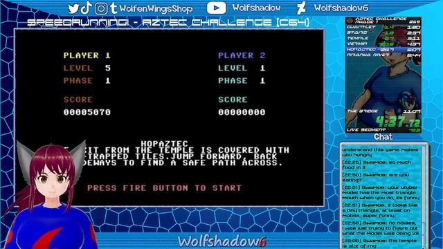 Aztec Challenge (Commodore 64) - Phase 1% - WORLD RECORD - 8m 20s!