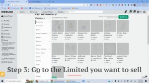 How to Sell Limited's on Roblox! (Tutorial)