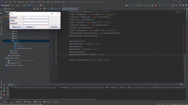 Java Swing Kurs auf deutsch: ActionEvent, ActionListener, JButton, MigLayout - Teil 11 смотреть онлайн