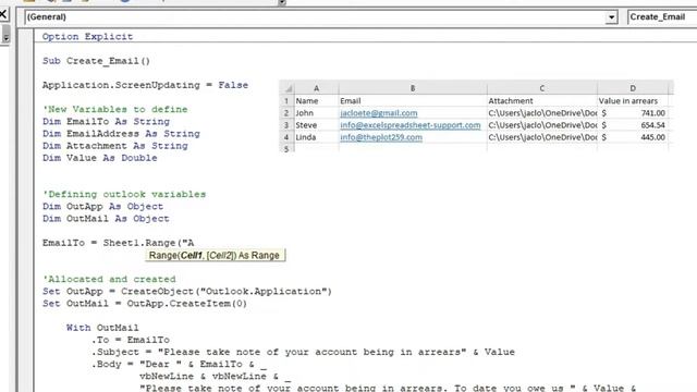 How to send BULK EMAILS using VBA in Excel and sending it via Outlook | VBA