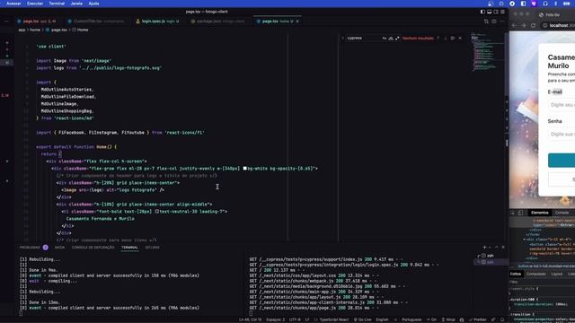 Como criar um teste básico end to end (e2e) com cypress em um projeto nextjs/react