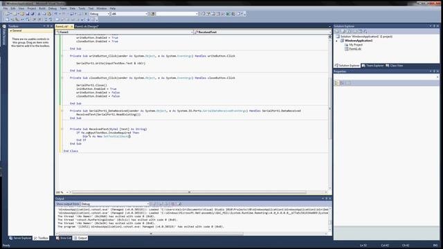 Visual Basic Serial COM Port Tutorial (Visual Studio 2010) - Part 5