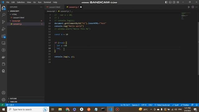 Javascript For Begginner | Lecture 3 | Variable | Const | Web Development Course | Faheem Hassan