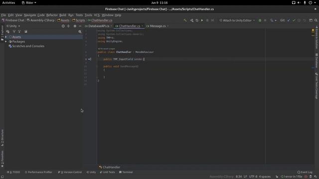 Chat messaging system using Firebase Realtime Database in Unity! [PART 1]