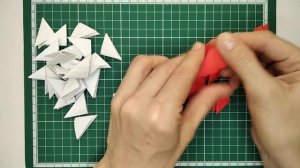 Варианты соединения треугольных модулей оригами