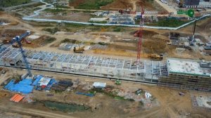 Строительство станции Потапово Сокольнической линии. Солнцево-Бутово-Варшавское шоссе.