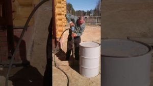 Забивка труб отбойным  молотком