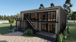 современный дом в стиле лофт в два этажа обзор и проект бесплатно