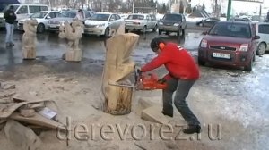 Резьба бензопилой: мастер-класс