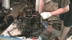 разборка мотора ОКА два цилиндра