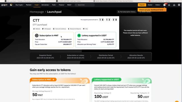 Новый Launchpad на бирже Bybit | Можно ли заработать 100 usdt? | Как это работает? смотреть онлайн
