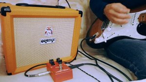Orange 20 LDX and Fender Stratocaster.