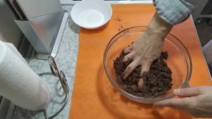 Мраморное шоколадное постное печенье