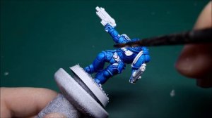 Ultramarine Space Marine Painting Tutorial: Speedpaint & Citadel Contrast | Warhammer 40K PART 1