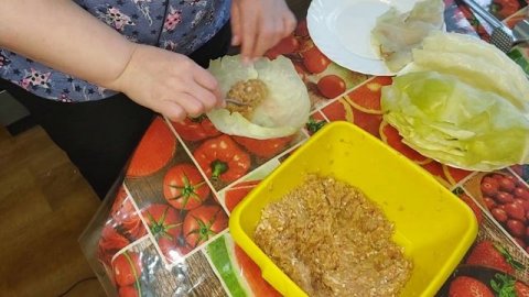 Капустные конвертики с фаршем#оченьвкусно