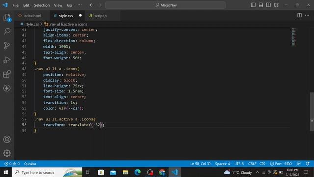 Magic Navigation Menu Indicator using Html CSS & Javascript | Curve Outside Effects