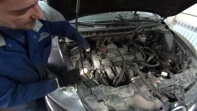 как снять приводной ремень / Mazda CX-7 2.3 смотреть онлайн