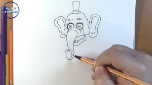 How to draw Orville Elephant, FNAF, Как нарисовать Орвиль Слоника, ФНАФ