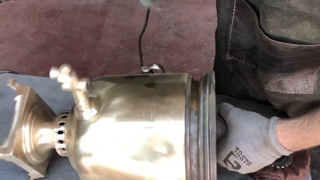 Как отчистить и отполировать самовар? How To Clean And Polish Old Cattle. Restoration.
