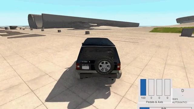 Beam ng Drive Обзор машины Mitsibishi Pajero  Краш-тест