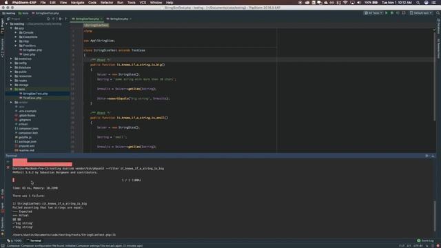 Testing Laravel Using PhpStorm Integrated Testing Feature