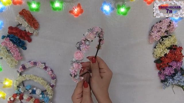 Ободок из цветов своими руками. 10 ярких идей смотреть онлайн