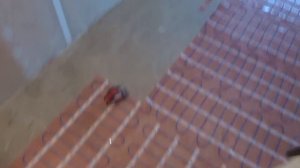 Монтаж теплого пола (маты)