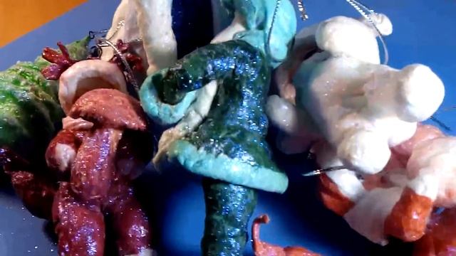 Ёлочные игрушки из ваты своими руками.Новогодние поделки на ёлку. смотреть онлайн