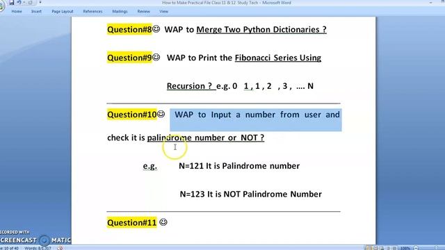 Class 12 Practical File in Python | CBSE BOARD | Study Tech