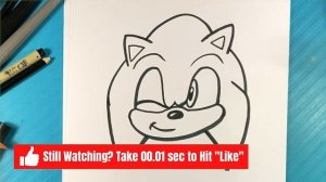 How to Draw SONIC WINKING