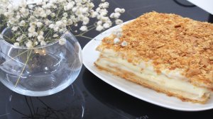 Торт «Ленивый Наполеон» с ВКУСНЫМ Заварным Кремом. Быстрый Наполеон