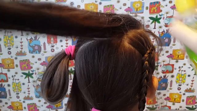 Брейды + Афрокосички в шахматном порядке. 9 тонких косичек // Cornrows