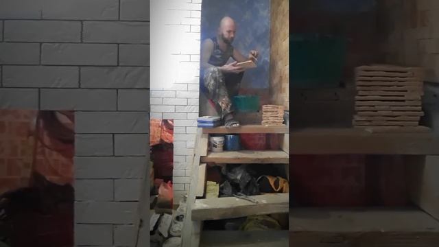 Укладка  плитки "сланец Гранитный срез" в деле. #декоративныйкамень #плитка #дизайн